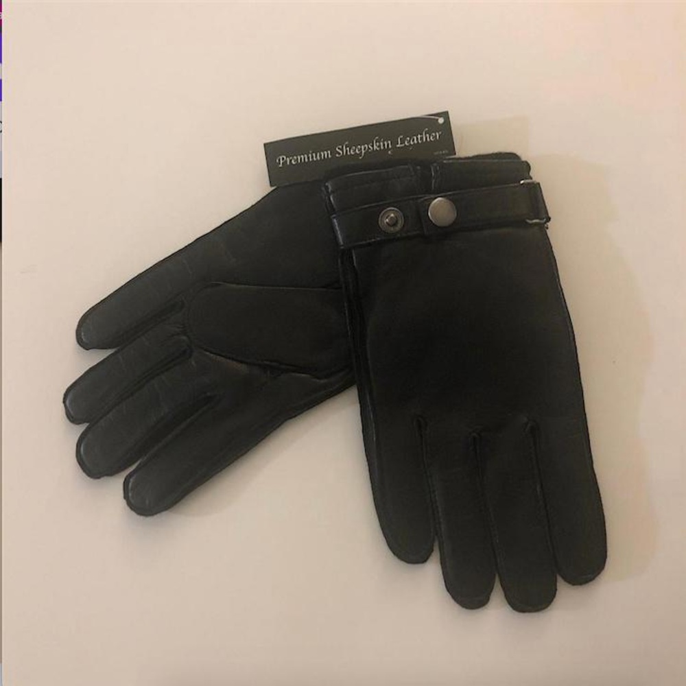 ROUNDTREE & YORKE Premium Sheepskin Leather Gloves — Cashmere Blend-Lined